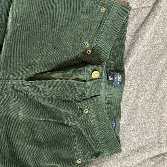 Green Corduroy J. Crew Pants - Picture 3 of 4